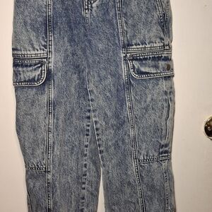 Gilded Intent Stonewash Blue Cargo Pants